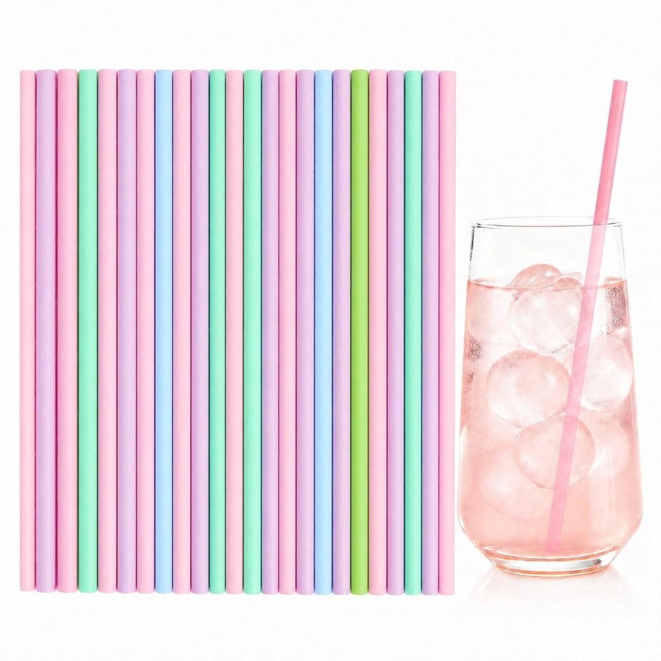 25/50/100 قطعة من شفاطات الشرب - مراجعة Paper Straw Color وسعره