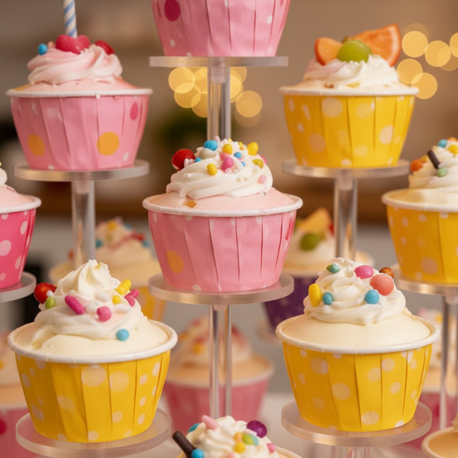 حامل كب كيك أكريليك شفاف دائري - مراجعة Cupcake Stand Tier وسعره