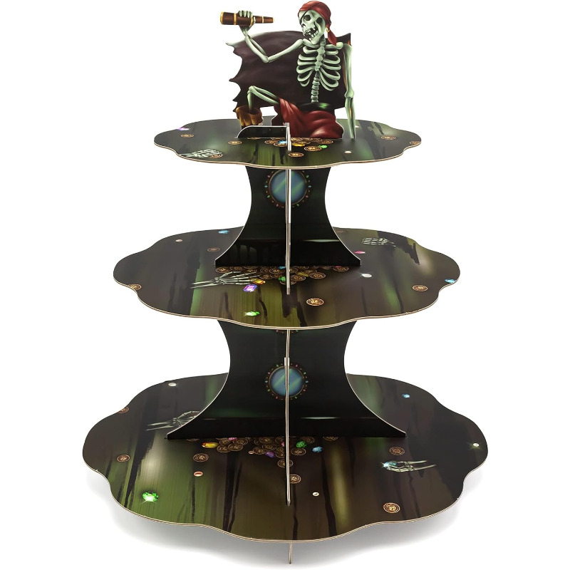 حامل كب كيك قرصان جمجمة ، عرض  - مراجعة Cupcake Stand Tier وسعره